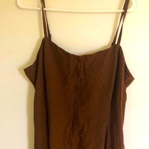 Uniqlo Polka Dots Brown MIDI Dress